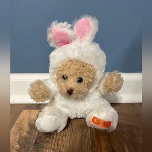 Reese's Plush Bear In Bunny Rabbit Outfit by Galerie 10.5'' Inches